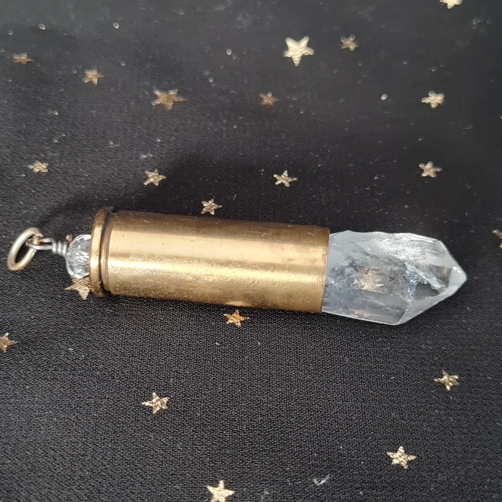 CUSTOM Quartz Bullet Crystal Pendant